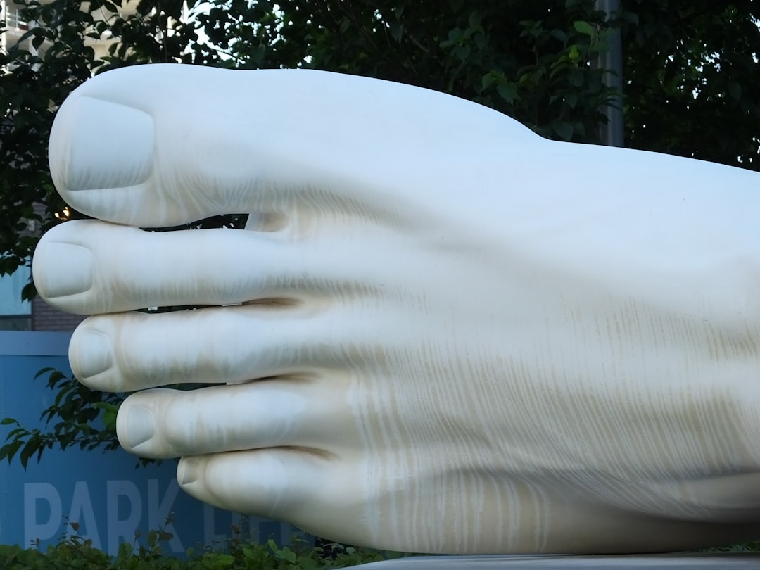 human foot statue