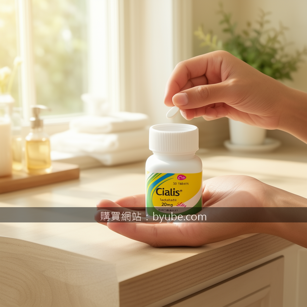 Lifestyle product photography. Place the Cialis 20mg 30 Tablets prescription med